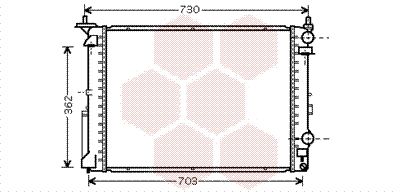 VAN WEZEL Jäähdytin,moottorin jäähdytys 43002319